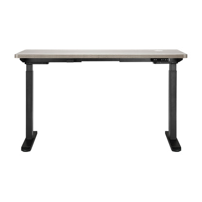 Oikiture 140cm Electric Standing Desk Dual Motor Black &amp; Grey-Oak-Standing Desk-PEROZ Accessories