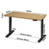 Oikiture Standing Desk Dual Motor Electric Height Adjustable Sit Stand Table - Black/Oak - 1400mm x 700mm-Office Desks-PEROZ Accessories