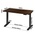Oikiture Standing Desk Dual Motor Electric Height Adjustable Sit Stand Table - Black/Walnut - 1400mm x 700mm-Office Desks-PEROZ Accessories