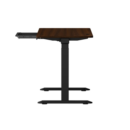 Oikiture 140cm Electric Standing Desk with Drawer Adjustable Black Walnut-Standing Desk-PEROZ Accessories