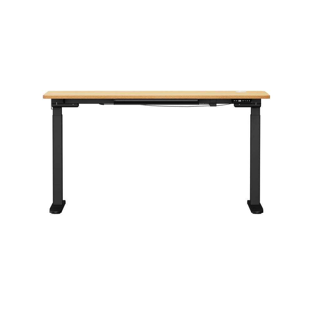 Oikiture 150cm Electric Standing Desk with Drawer Adjustable Black Oak-Standing Desk-PEROZ Accessories