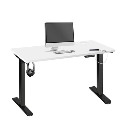Oikiture Standing Desk Dual Motor 150cm Black&amp;White-Standing Desks-PEROZ Accessories