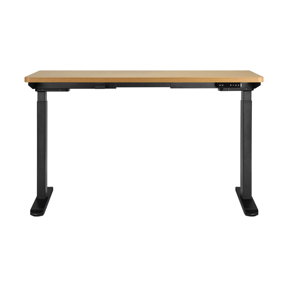 OIKITURE Ergonomic Sit Stand Desk 28&quot;-45&quot; Electric Standing Desk Home Office Computer Workstation Height Adjustable Desk 160cm Length Black and WN-Office Desks-PEROZ Accessories