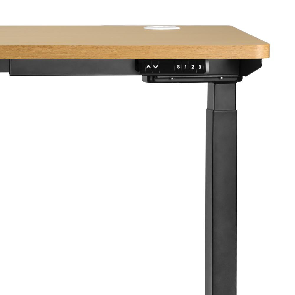 OIKITURE Ergonomic Sit Stand Desk 28&quot;-45&quot; Electric Standing Desk Home Office Computer Workstation Height Adjustable Desk 160cm Length Black and WN-Standing Desk-PEROZ Accessories