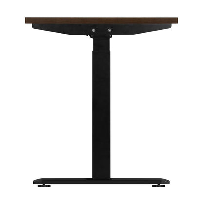 OIKITURE Ergonomic Sit Stand Desk 28&quot;-45&quot; Electric Standing Desk Home Office Computer Workstation Height Adjustable Desk 160cm Length Black and Walnut-Standing Desk-PEROZ Accessories