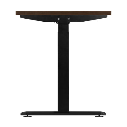 OIKITURE Ergonomic Sit Stand Desk 28&quot;-45&quot; Electric Standing Desk Home Office Computer Workstation Height Adjustable Desk 160cm Length Black and Walnut-Office Desks-PEROZ Accessories