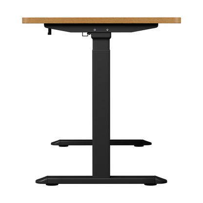 Oikiture Standing Desk Wireless Charging Dual Motor 140CM Black &amp; Oak-Standing Desk-PEROZ Accessories