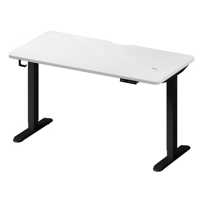 Oikiture Standing Desk Wireless Charging Dual Motor 140CM Black &amp; White-Standing Desk-PEROZ Accessories