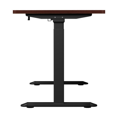 Oikiture Standing Desk Wireless Charging Dual Motor 140CM Black &amp; Walnut-Standing Desk-PEROZ Accessories