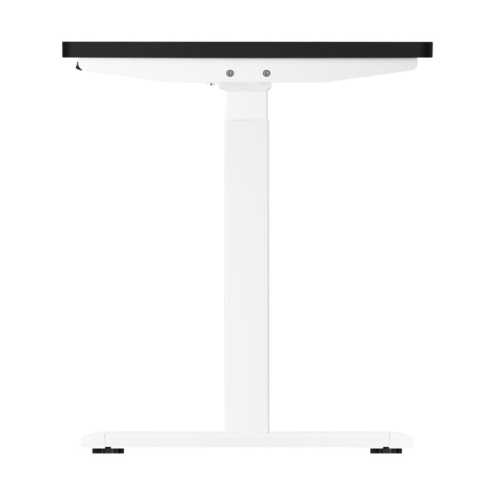 Oikiture Standing Desk Dual Motor Electric Height Adjustable Sit Stand Table - White/Black - 1400mm x 700mm-Standing Desks-PEROZ Accessories