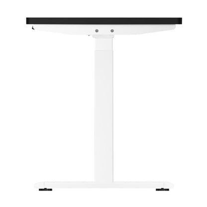 Oikiture Standing Desk Dual Motor Electric Height Adjustable Sit Stand Table - White/Black - 1400mm x 700mm-Standing Desks-PEROZ Accessories