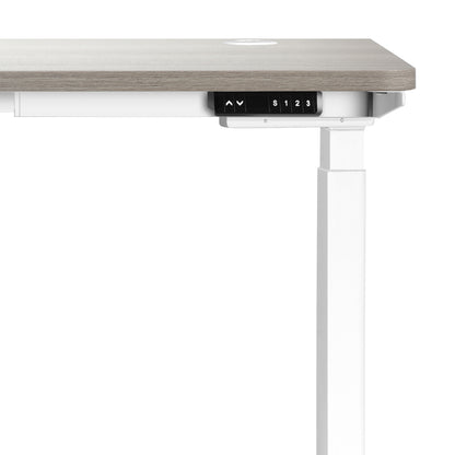 Oikiture 140cm Electric Standing Desk Dual Motor White &amp; Grey-Oak-Standing Desk-PEROZ Accessories
