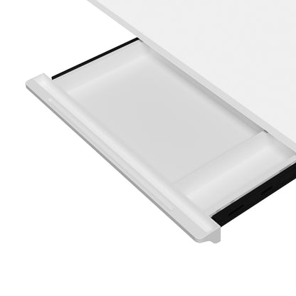 Oikiture 140cm Electric Standing Desk with Drawer Adjustable White-Standing Desk-PEROZ Accessories