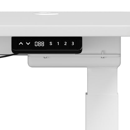 Oikiture 140cm Electric Standing Desk with Drawer Adjustable White-Standing Desk-PEROZ Accessories