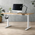 OIKITURE Ergonomic Sit Stand Desk 28"-45" Electric Standing Desk Home Office Computer Workstation Height Adjustable Desk 160cm Length White and WN-Standing Desk-PEROZ Accessories