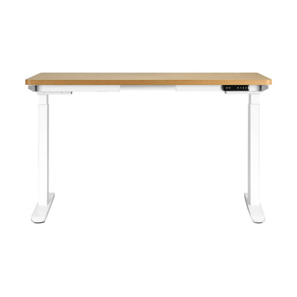 OIKITURE Ergonomic Sit Stand Desk 28&quot;-45&quot; Electric Standing Desk Home Office Computer Workstation Height Adjustable Desk 160cm Length White and WN-Office Desks-PEROZ Accessories