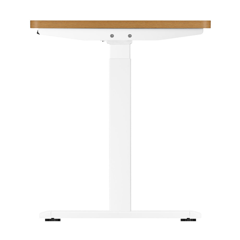 OIKITURE Ergonomic Sit Stand Desk 28&quot;-45&quot; Electric Standing Desk Home Office Computer Workstation Height Adjustable Desk 160cm Length White and WN-Office Desks-PEROZ Accessories