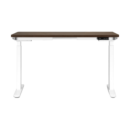 Oikiture Sit-Stand Desk Height Adjustable Desk White&amp;Walnut-Standing Desks-PEROZ Accessories