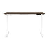 Oikiture Sit-Stand Desk Height Adjustable Desk White&Walnut-Standing Desks-PEROZ Accessories