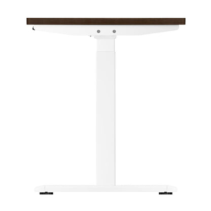 Oikiture Sit-Stand Desk Height Adjustable Desk White&amp;Walnut-Standing Desks-PEROZ Accessories