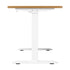 Oikiture Standing Desk Wireless Charging Dual Motor 140CM White & Oak-Standing Desk-PEROZ Accessories
