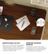 Oikiture Standing Desk Wireless Charging Dual Motor 140CM White & Walnut-Standing Desk-PEROZ Accessories