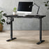 Oikiture Electric Standing Desk Single Motor Height Adjustable Sit Stand Table - Black/Black - 1200mm x 600mm-Office Desks-PEROZ Accessories