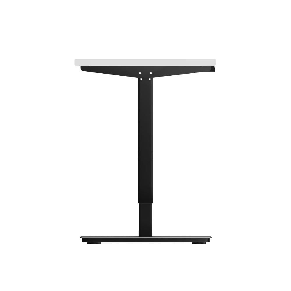 Oikiture Electric Standing Desk Single Motor Height Adjustable Sit Stand Table - Black/White - 1200mm x 600mm-Standing Desks-PEROZ Accessories