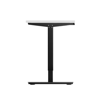 Oikiture Electric Standing Desk Single Motor Height Adjustable Sit Stand Table - Black/White - 1200mm x 600mm-Standing Desks-PEROZ Accessories