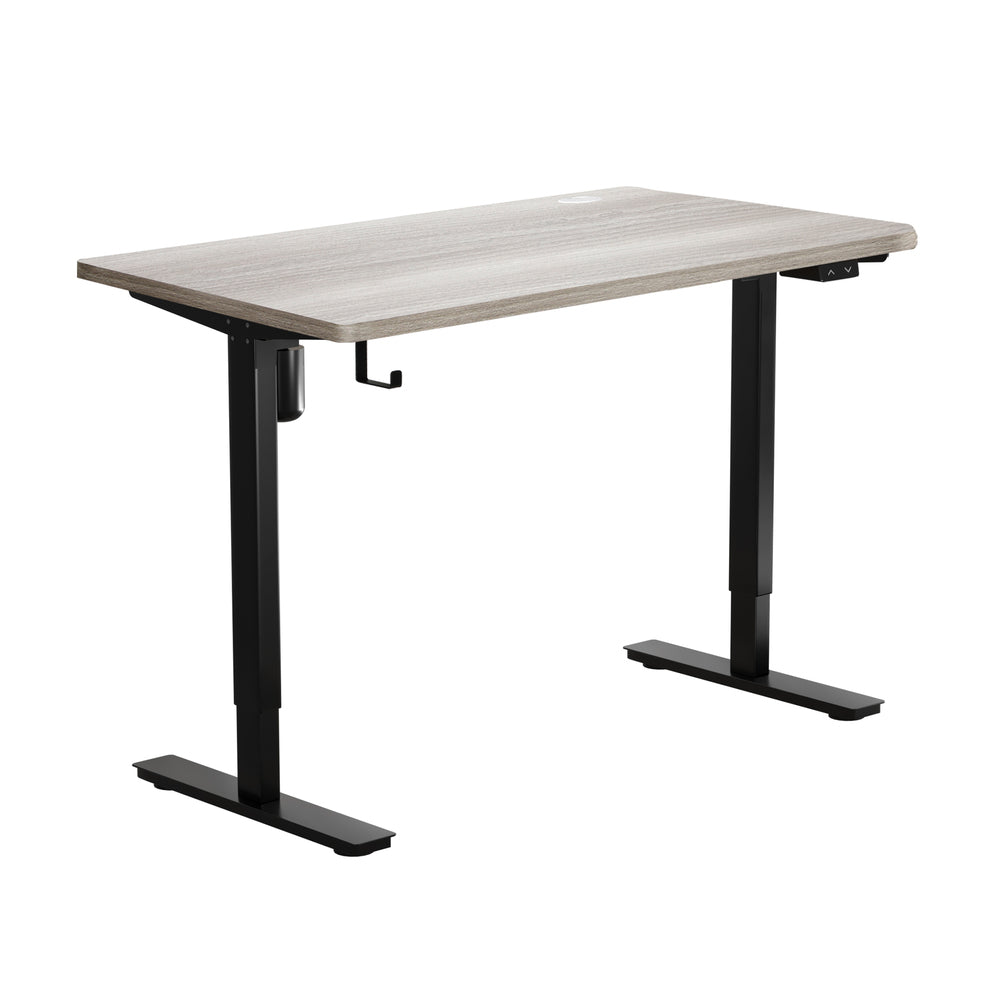 Oikiture 140CM Electric Standing Desk Adjustable Black &amp; Grey-Oak-Standing Desk-PEROZ Accessories