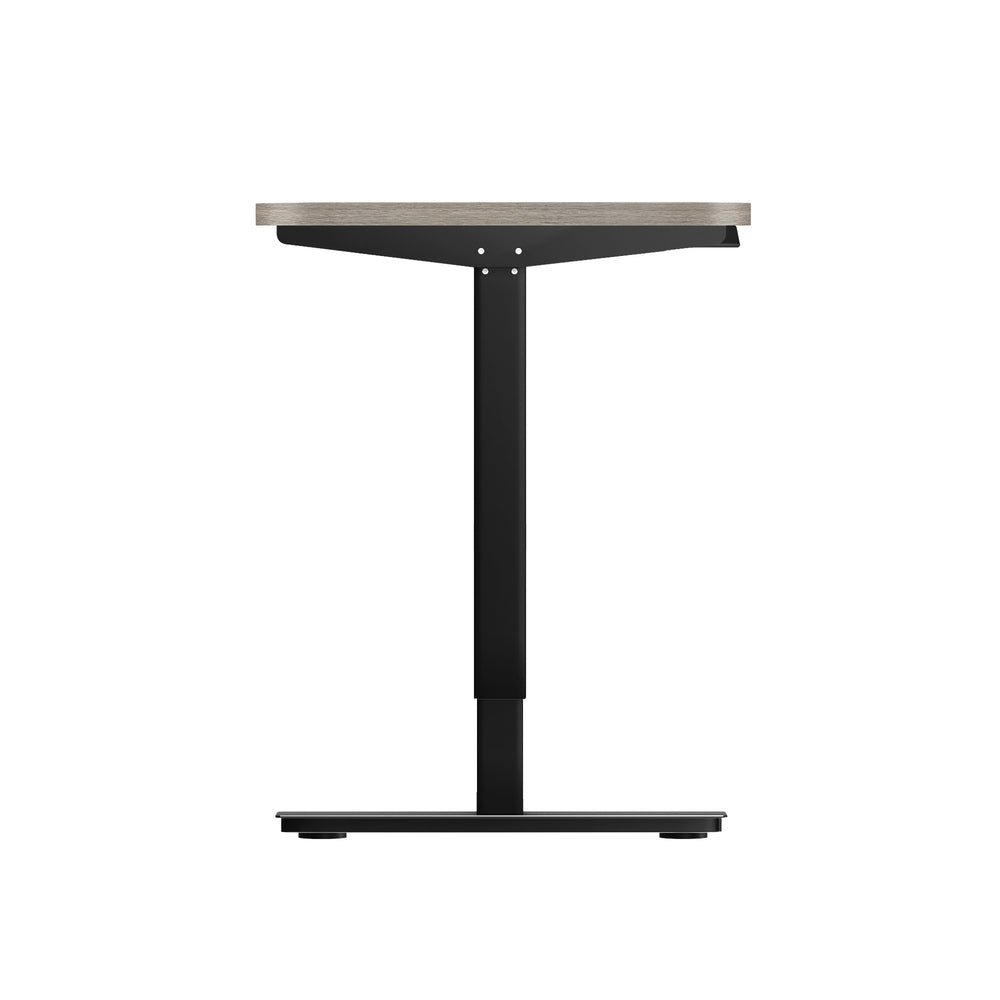 Oikiture 140CM Electric Standing Desk Adjustable Black &amp; Grey-Oak
