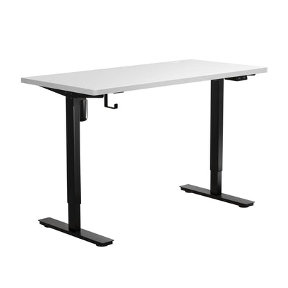 Oikiture Electric Standing Desk Single Motor Height Adjustable Sit Stand Table - 1400mm x 700mm-Office Desks-PEROZ Accessories