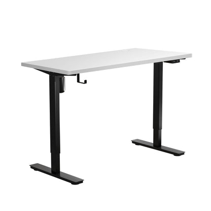 Oikiture Electric Standing Desk Single Motor Black&amp;White 150cm-Standing Desks-PEROZ Accessories
