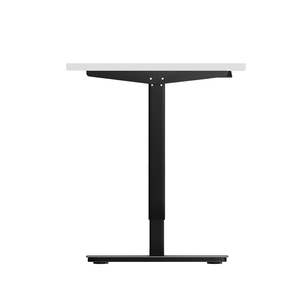 Oikiture Electric Standing Desk Single Motor Black&amp;White 150cm-Standing Desks-PEROZ Accessories
