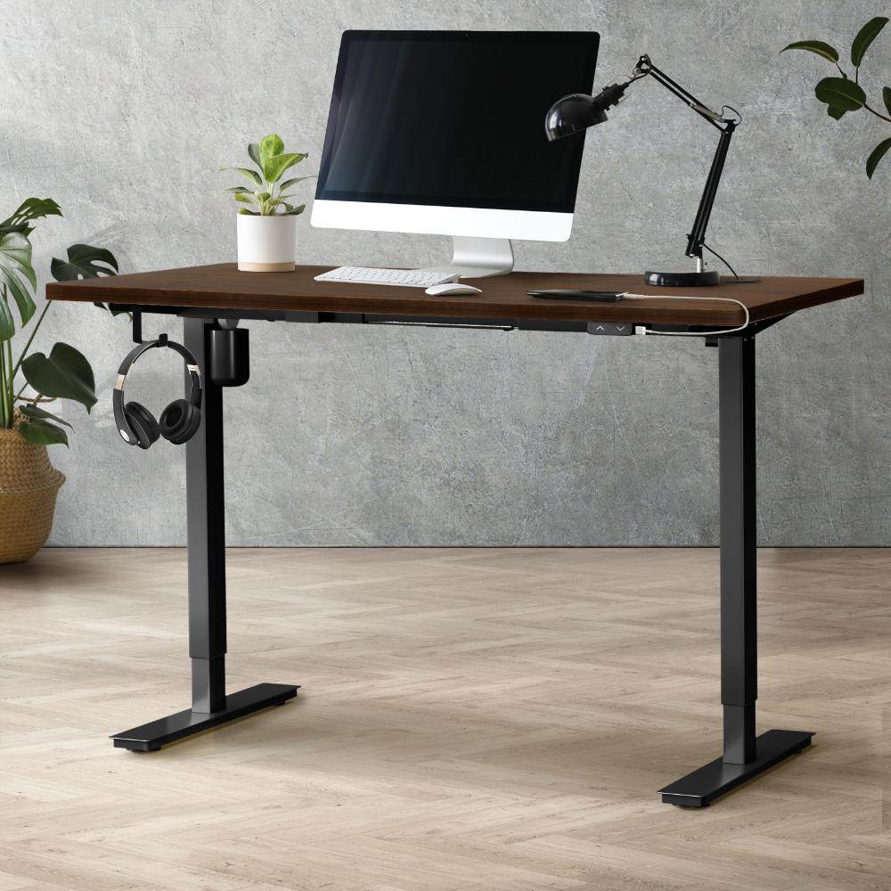 Oikiture Electric Standing Desk Single Motor Height Adjustable Sit Stand Table - 1700mm x 750mm-Standing Desks-PEROZ Accessories