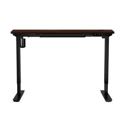 Oikiture 150cm Electric Standing Desk with Drawer Adjustable Black &amp; Walnut-Standing Desk-PEROZ Accessories