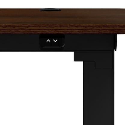 Oikiture 150cm Electric Standing Desk with Drawer Adjustable Black &amp; Walnut-Standing Desk-PEROZ Accessories