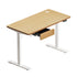 Oikiture 150cm Electric Standing Desk w/ Drawer Adjustable White Oak-Standing Desk-PEROZ Accessories