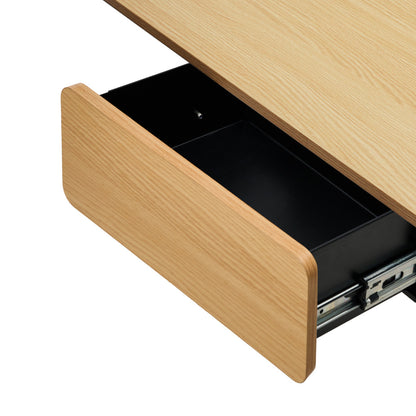 Oikiture 150cm Electric Standing Desk w/ Drawer Adjustable White Oak-Standing Desk-PEROZ Accessories