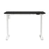 Oikiture Electric Standing Desk Single Motor Height Adjustable Sit Stand Table - White/Black - 1200mm x 600mm-Office Desks-PEROZ Accessories