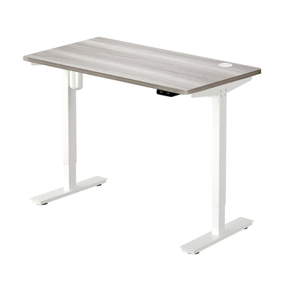 Oikiture 140CM Electric Standing Desk Adjustable White &amp; Grey-Oak-Standing Desk-PEROZ Accessories