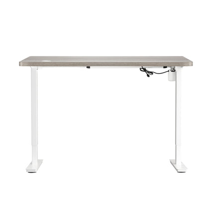 Oikiture 140CM Electric Standing Desk Adjustable White &amp; Grey-Oak-Standing Desk-PEROZ Accessories