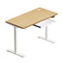 Oikiture 150cm Electric Standing Desk with Drawer Adjustable White & Oak-Standing Desk-PEROZ Accessories
