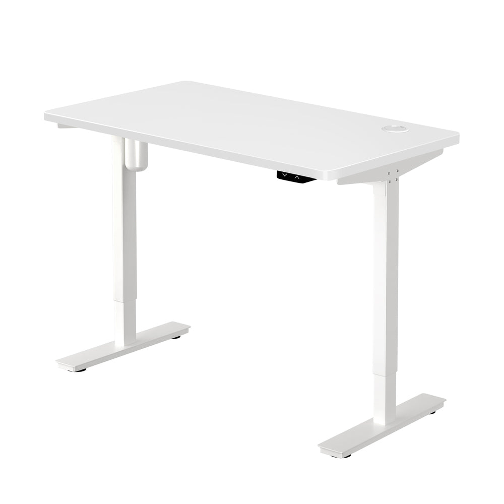 Oikiture Electric Standing Desk Single Motor White 150cm-Standing Desks-PEROZ Accessories