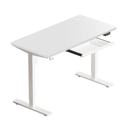 Oikiture 150cm Electric Standing Desk with Drawer Adjustable White-Standing Desk-PEROZ Accessories