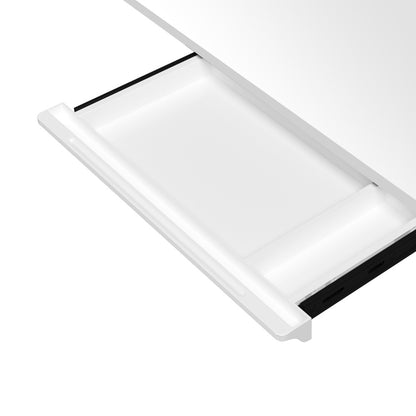 Oikiture 150cm Electric Standing Desk with Drawer Adjustable White-Standing Desk-PEROZ Accessories