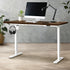 Oikiture Electric Standing Desk Single Motor Height Adjustable Sit Stand Table - White/Walnut - 1700mm x 750mm-Office Desks-PEROZ Accessories