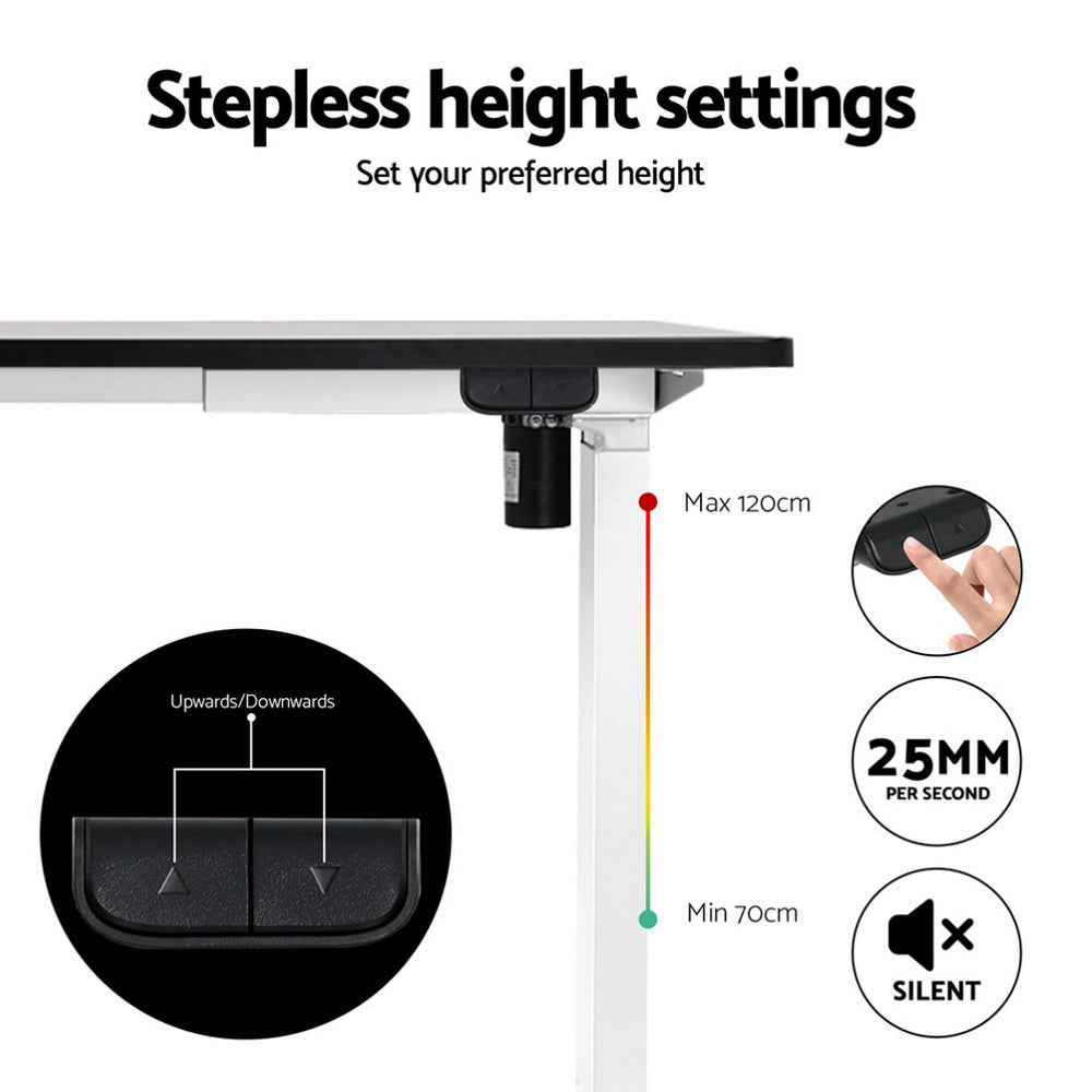 140cm Artiss Electric Standing Desk with Mini Pedal Exercise Bike Home Office-Furniture &gt; Office &gt; Office &amp; Desk Chairs-PEROZ Accessories
