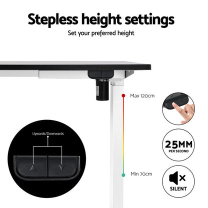 140cm Artiss Electric Standing Desk with Mini Pedal Exercise Bike Home Office-Furniture &gt; Office &gt; Office &amp; Desk Chairs-PEROZ Accessories