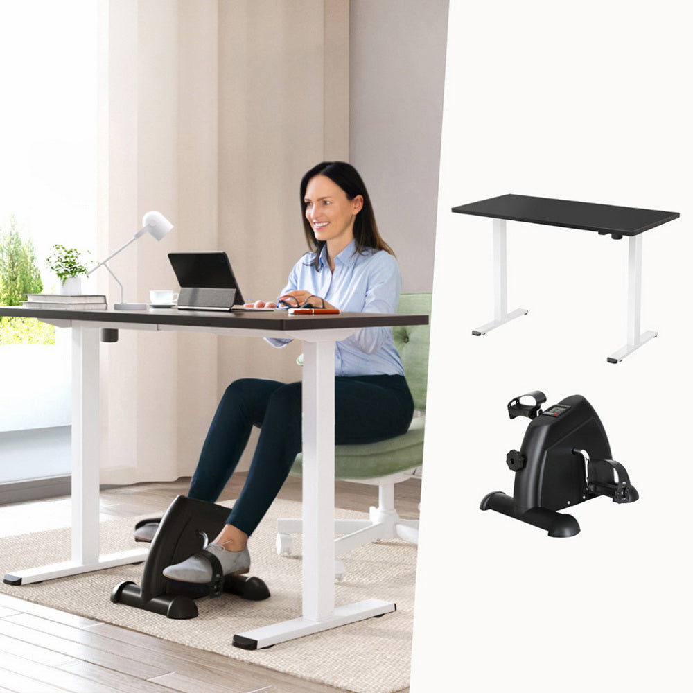 140cm Artiss Electric Standing Desk with Mini Pedal Exercise Bike Home Office-Furniture &gt; Office &gt; Office &amp; Desk Chairs-PEROZ Accessories